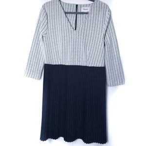 Anthropologie Ganni Pleated Cross Knit Dress